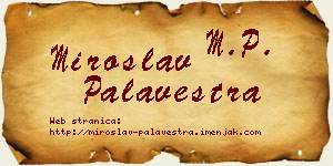 Miroslav Palavestra vizit kartica